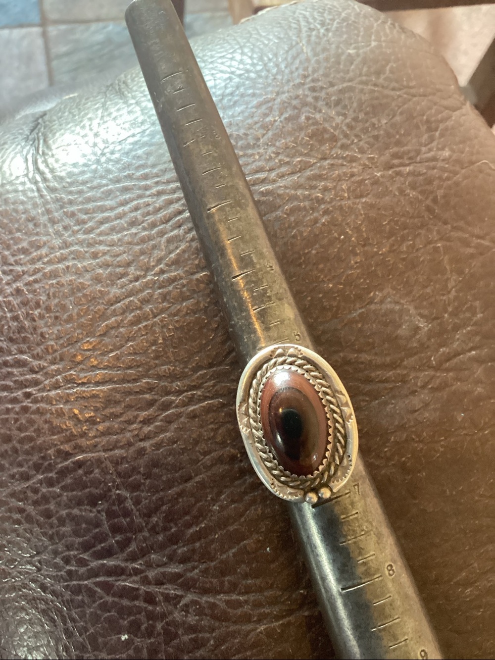 Ring Petrified wood Native American classic old ring 6